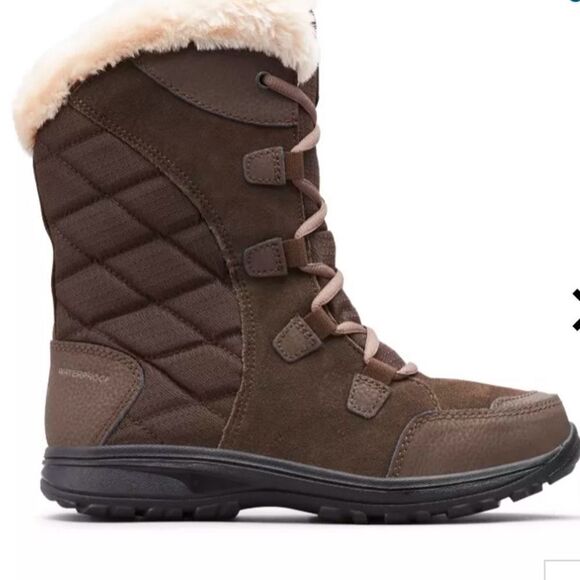 Columbia Women's Ice Maiden II Snow Boots Brown Size 9 Waterproof Mid-Calf